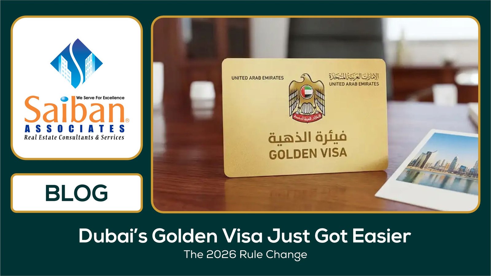 Dubai's Golden Visa Just Got Easier for Pakistanis: The 2026 Rule Change